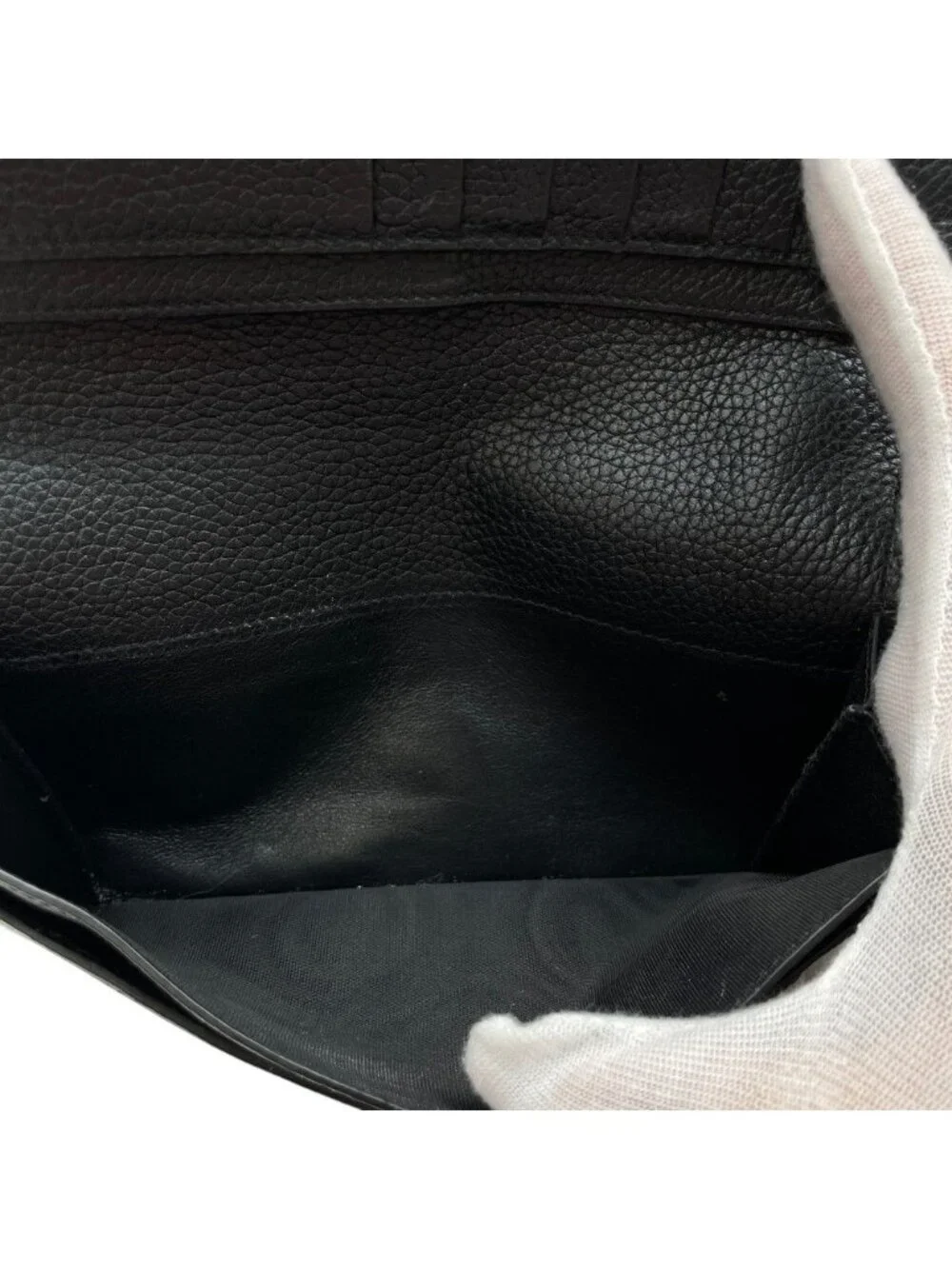 Saint Laurent Paris Bifold Wallet Billfold Card Case Leather Black High Quality